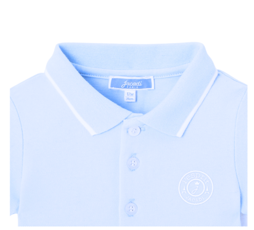 JACADI - Blue polo bodysuit - 2 years