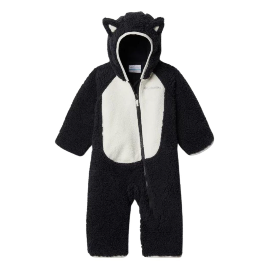 COLUMBIA - Very soft black and white fleece jumpsuit - 6 months