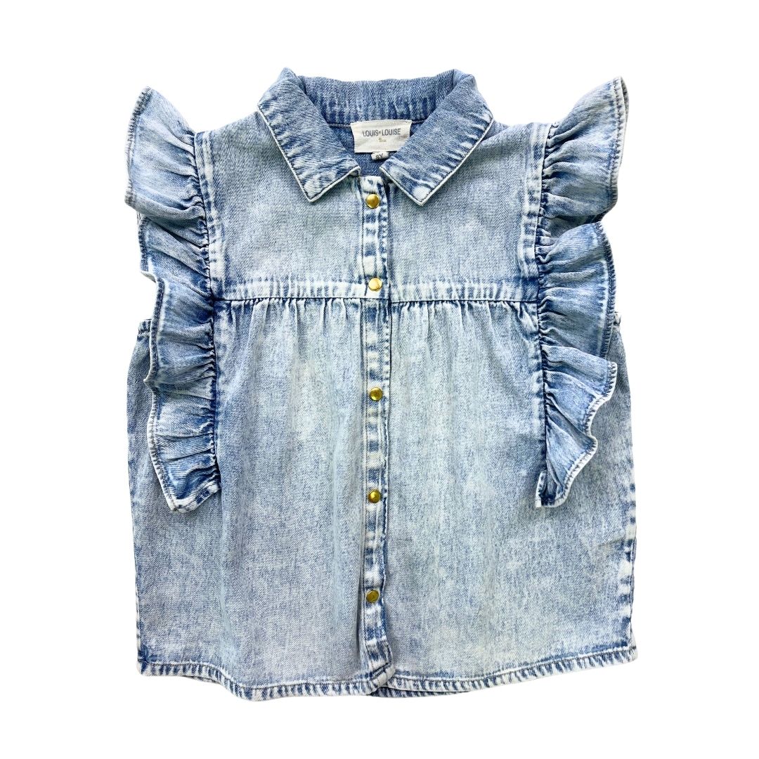 LOUIS LOUISE - Ärmelloses Top aus gewaschenem Denim - 8 Jahre