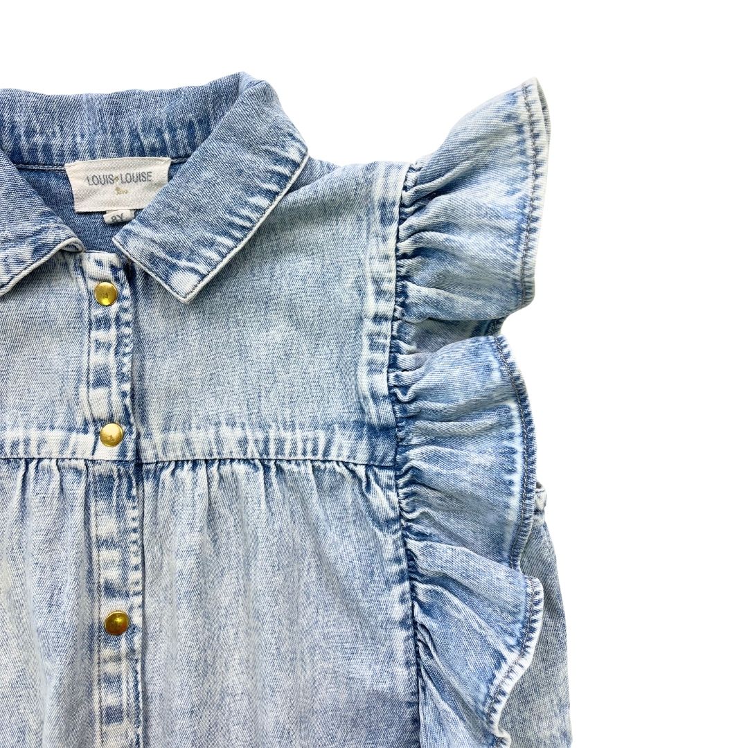 LOUIS LOUISE - Ärmelloses Top aus gewaschenem Denim - 8 Jahre