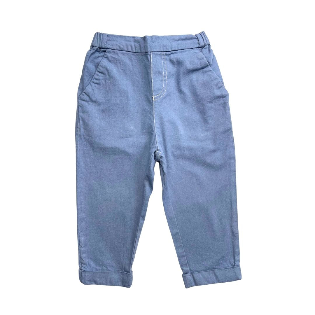 BONPOINT - Blaue Baumwollhose - 4 Jahre