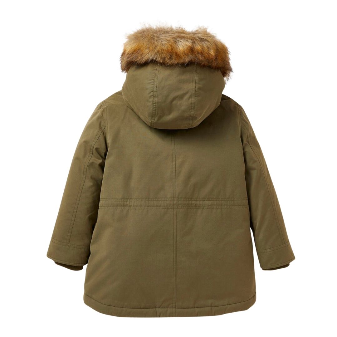 CYRILLUS - Khakifarbener Parka mit Fellkapuze - 6 Jahre