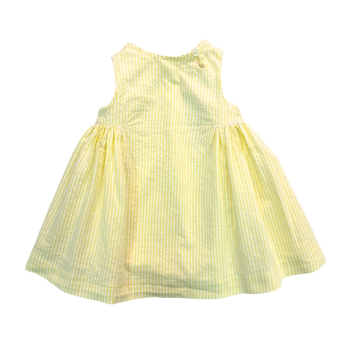 CYRILLUS - Yellow and white striped dress - 6 months