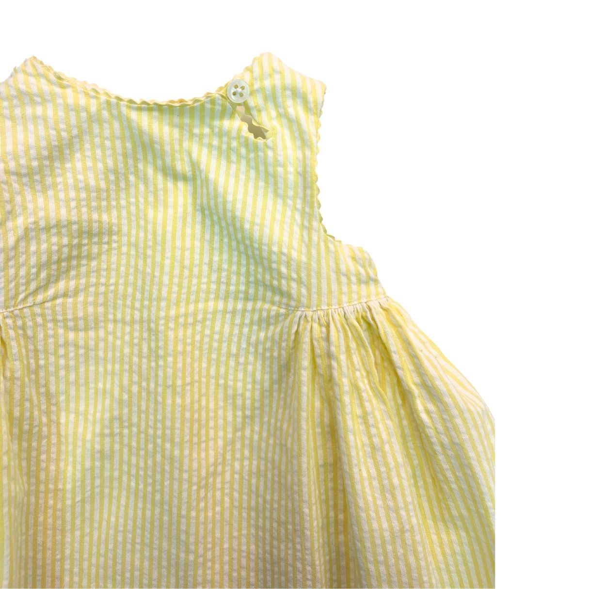 CYRILLUS - Yellow and white striped dress - 6 months