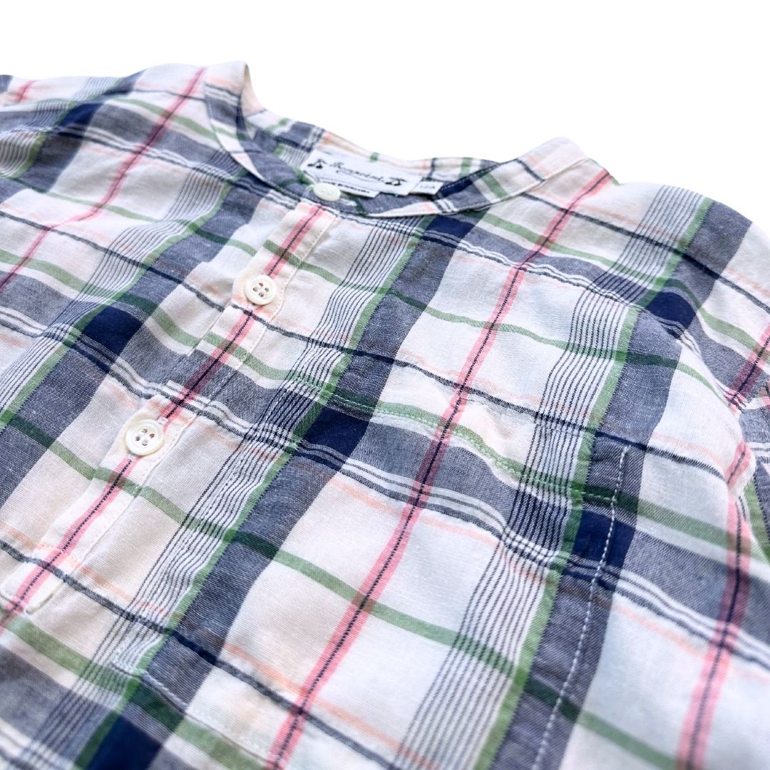 BONPOINT - Chemise beige à carreaux - 12 ans