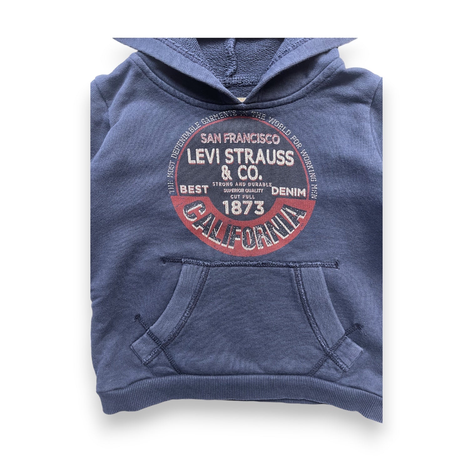 LEVI’S - Sweat à capuche bleu marine - 2 ans