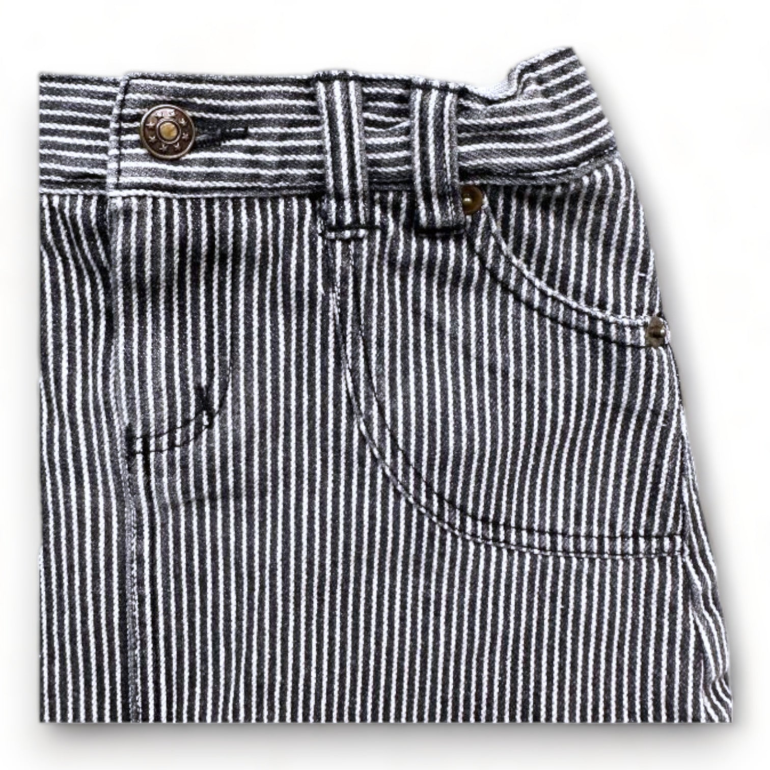 ZEF - Jupe en jean grise et blanche à rayures - 4 ans