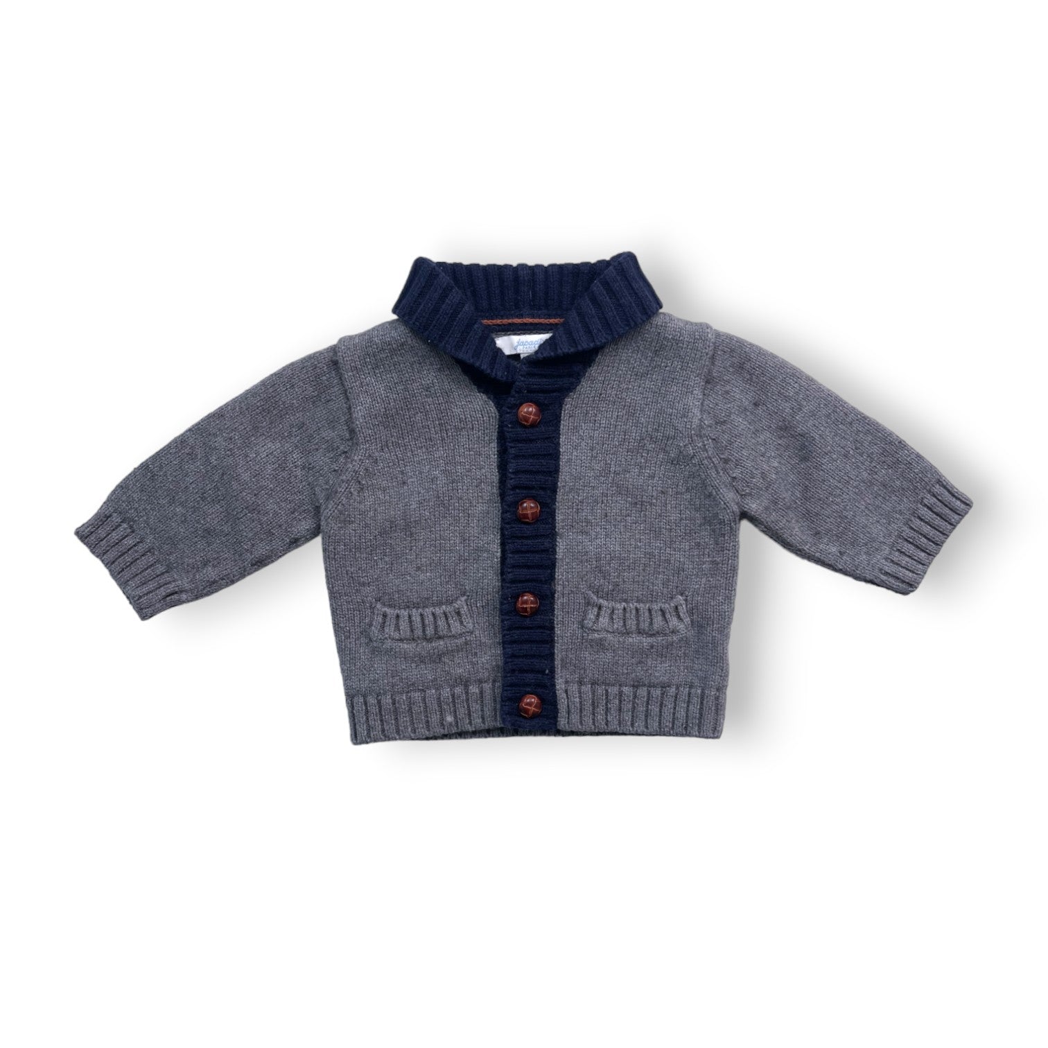 JACADI - Gilet gris à boutons - 6 mois