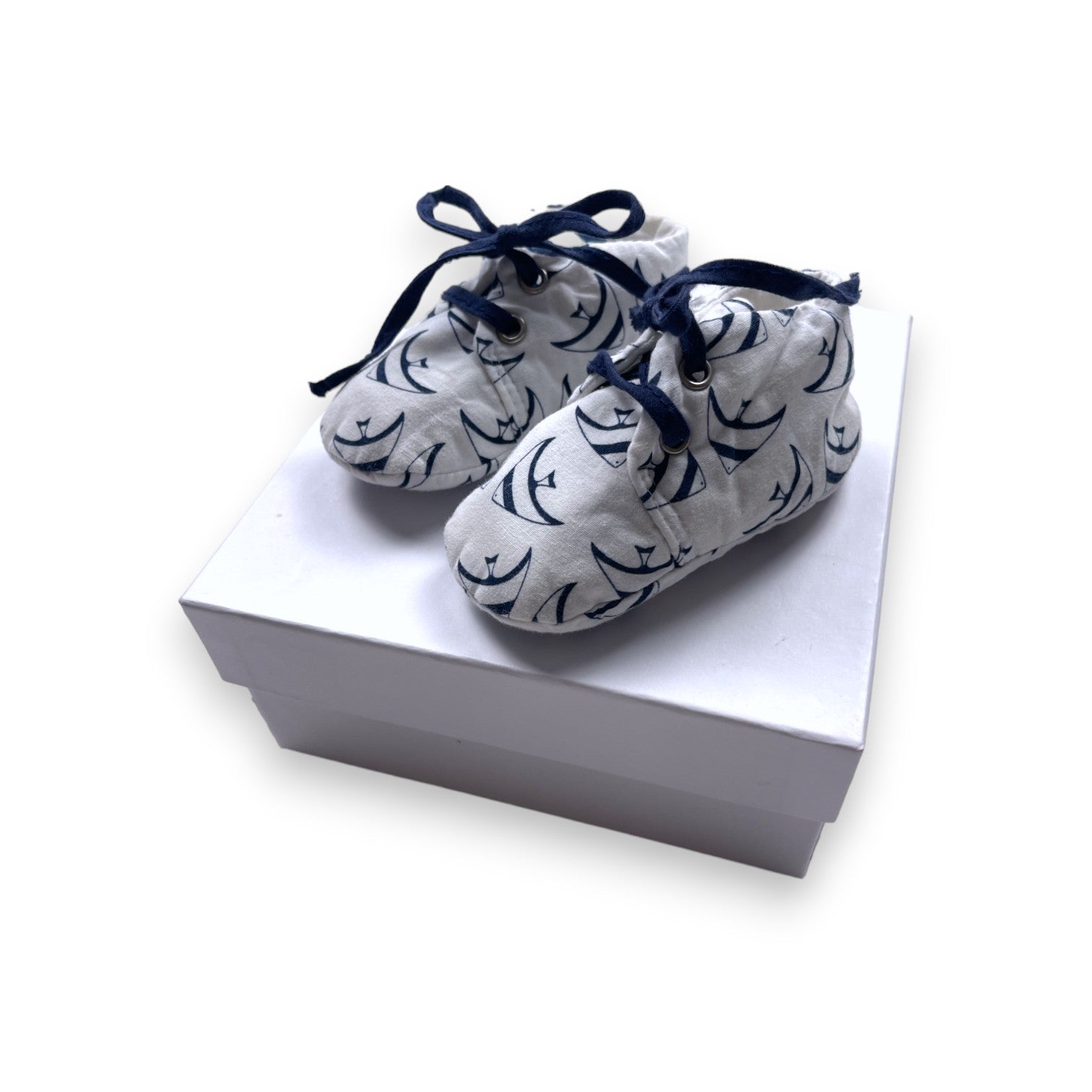 MINIYOU - Chaussons en tissus motif poissons - Taille naissance