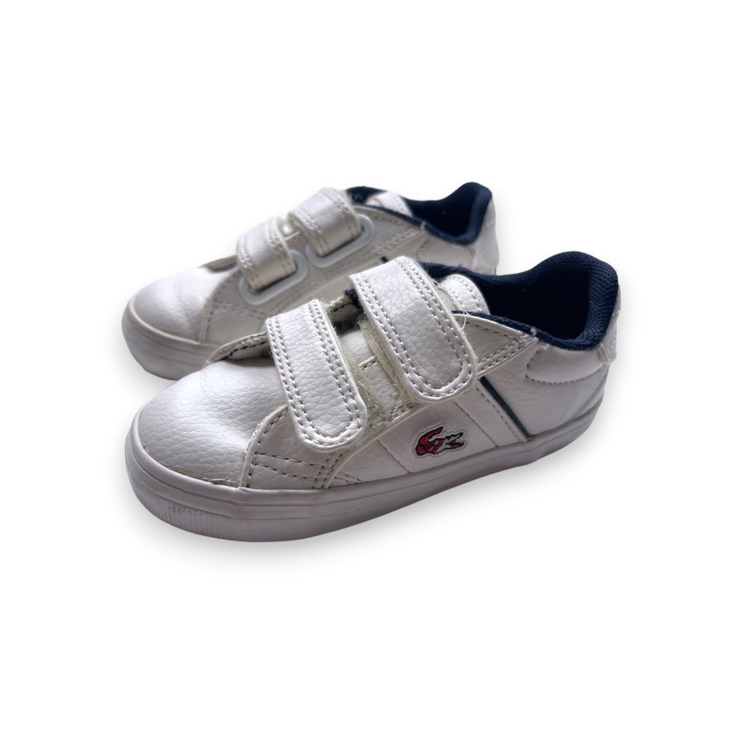 LACOSTE - Baskets blanches à scratch - Pointure 20