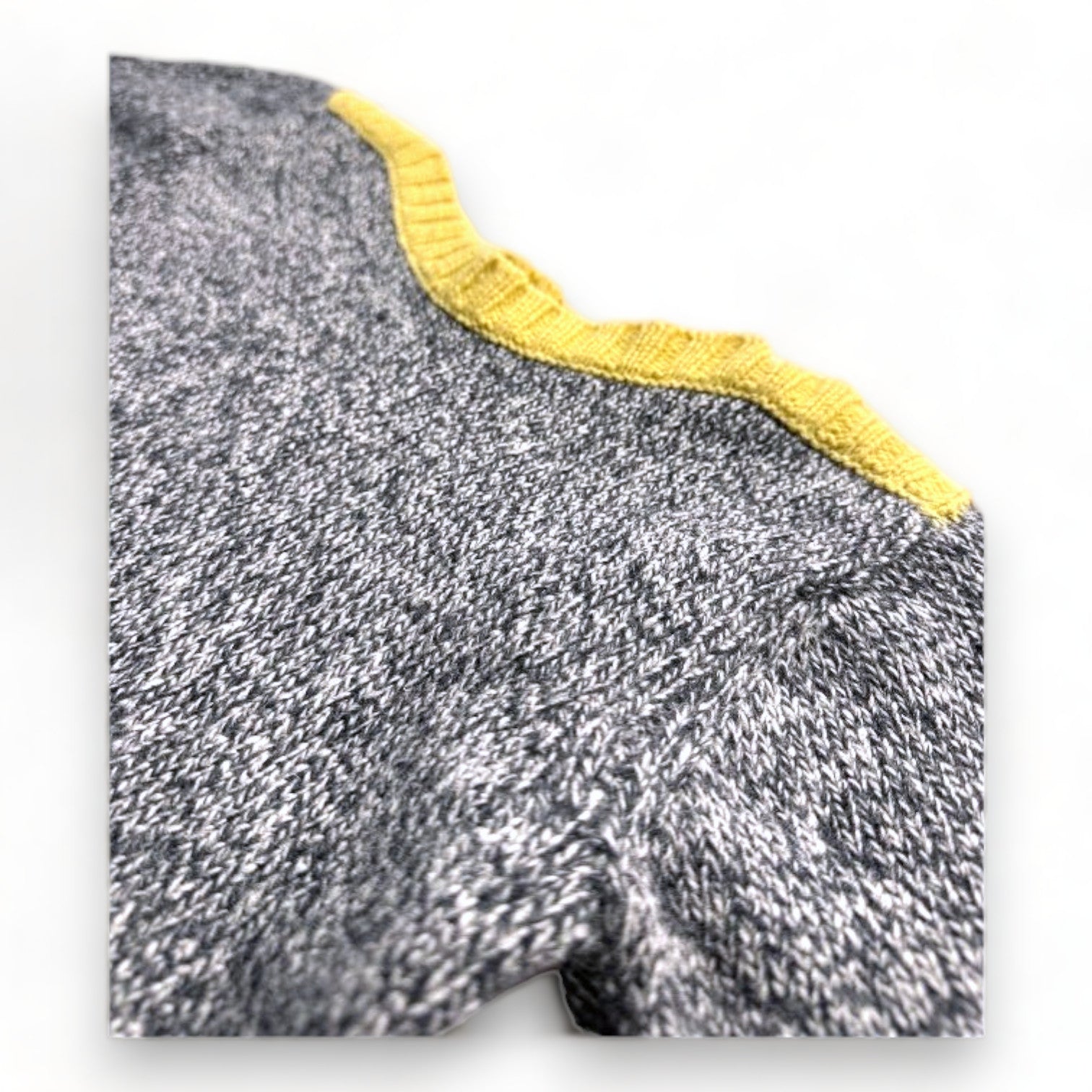 BONTON - Grey and yellow wool sweater - 10 years
