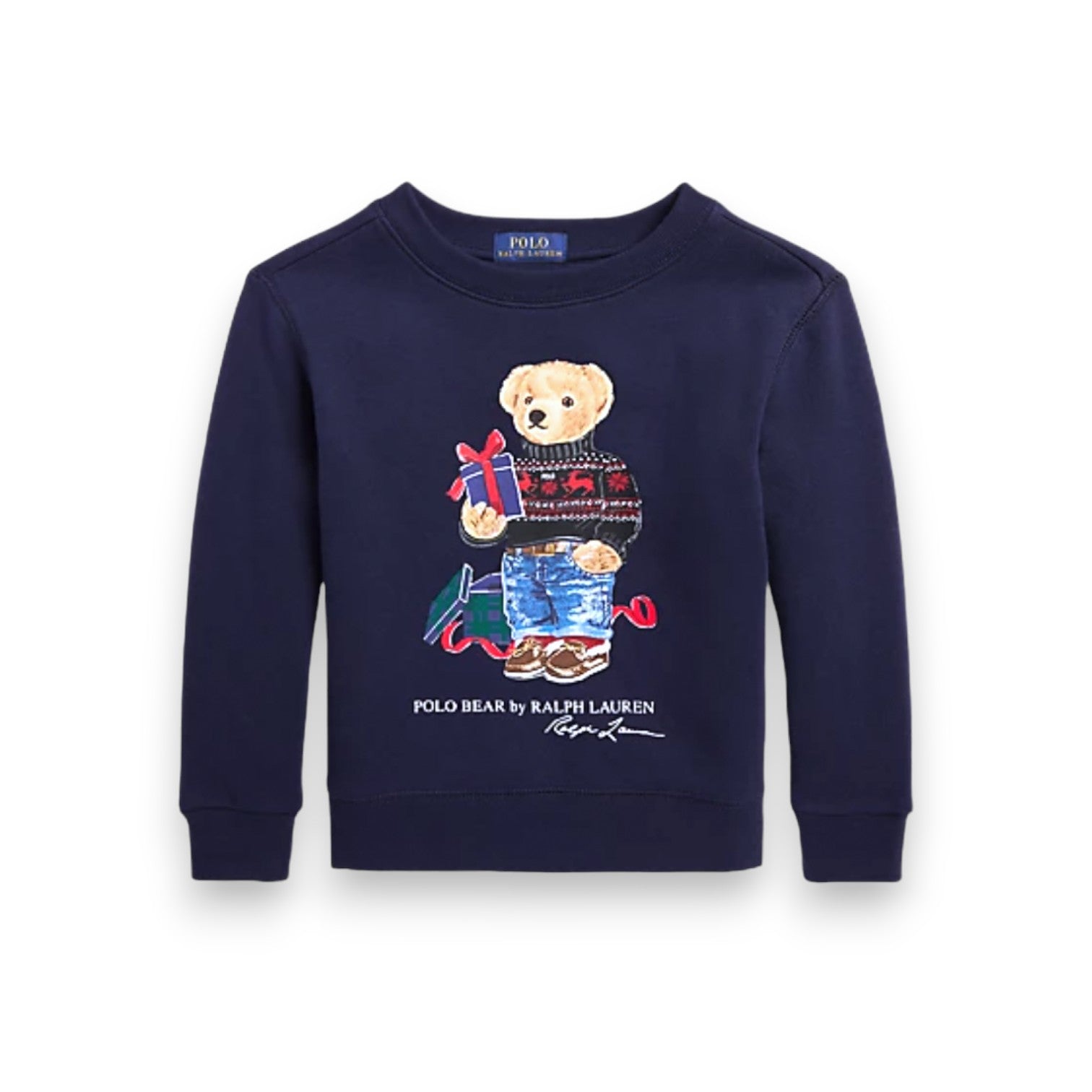 RALPH LAUREN - Sweat bleu marine « Polo Bear » (neuf) - 18 mois