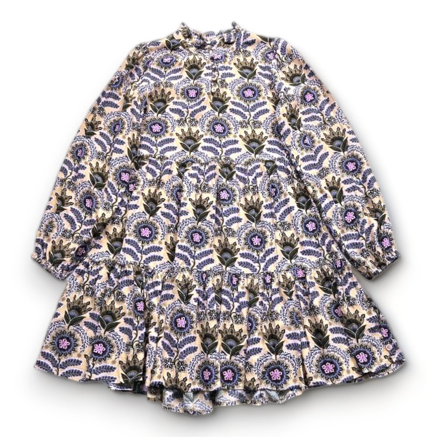 SCOTCH & SODA - Robe marron et violette à motifs - 12 ans