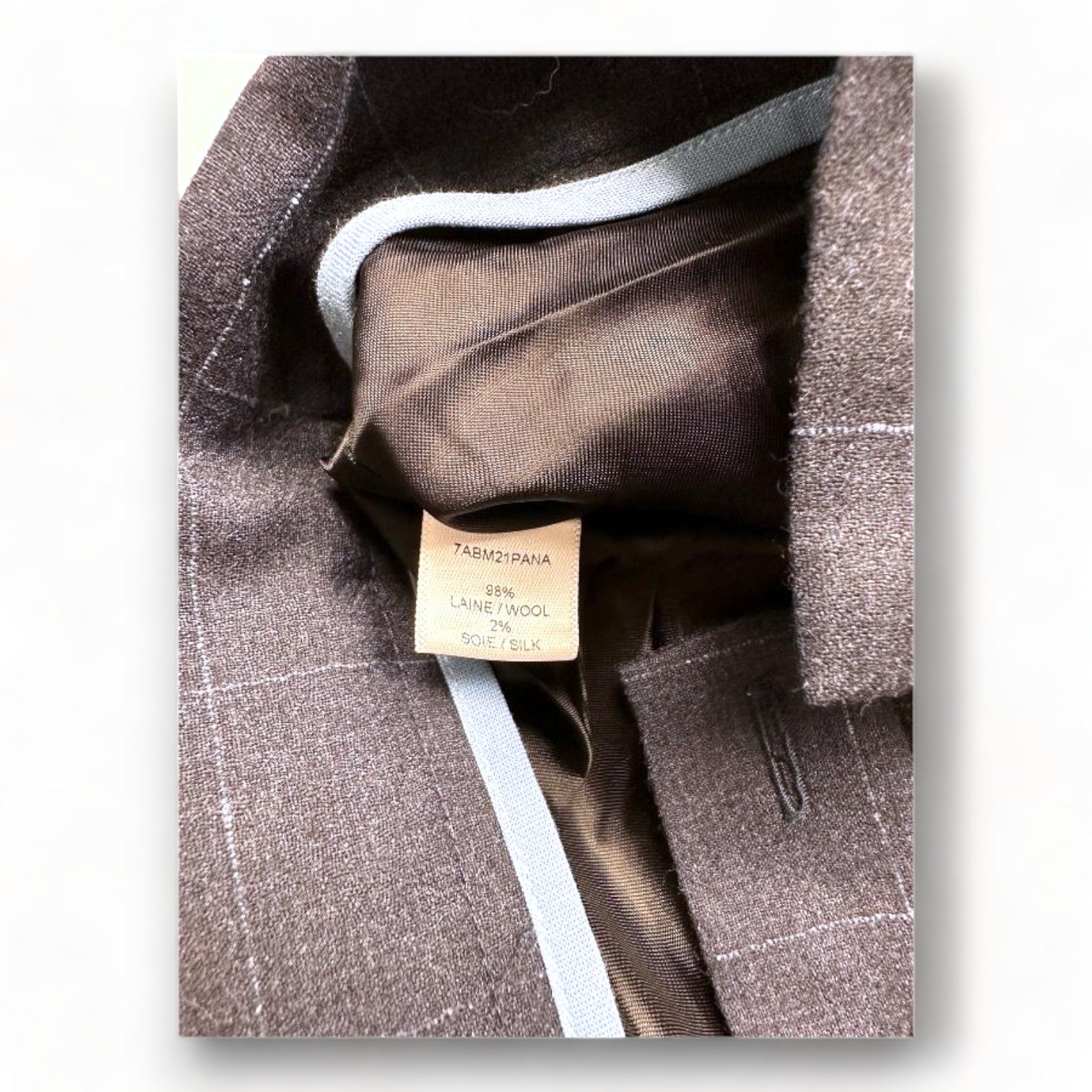 DIOR - Navy blue checked wool suit set - 12 years