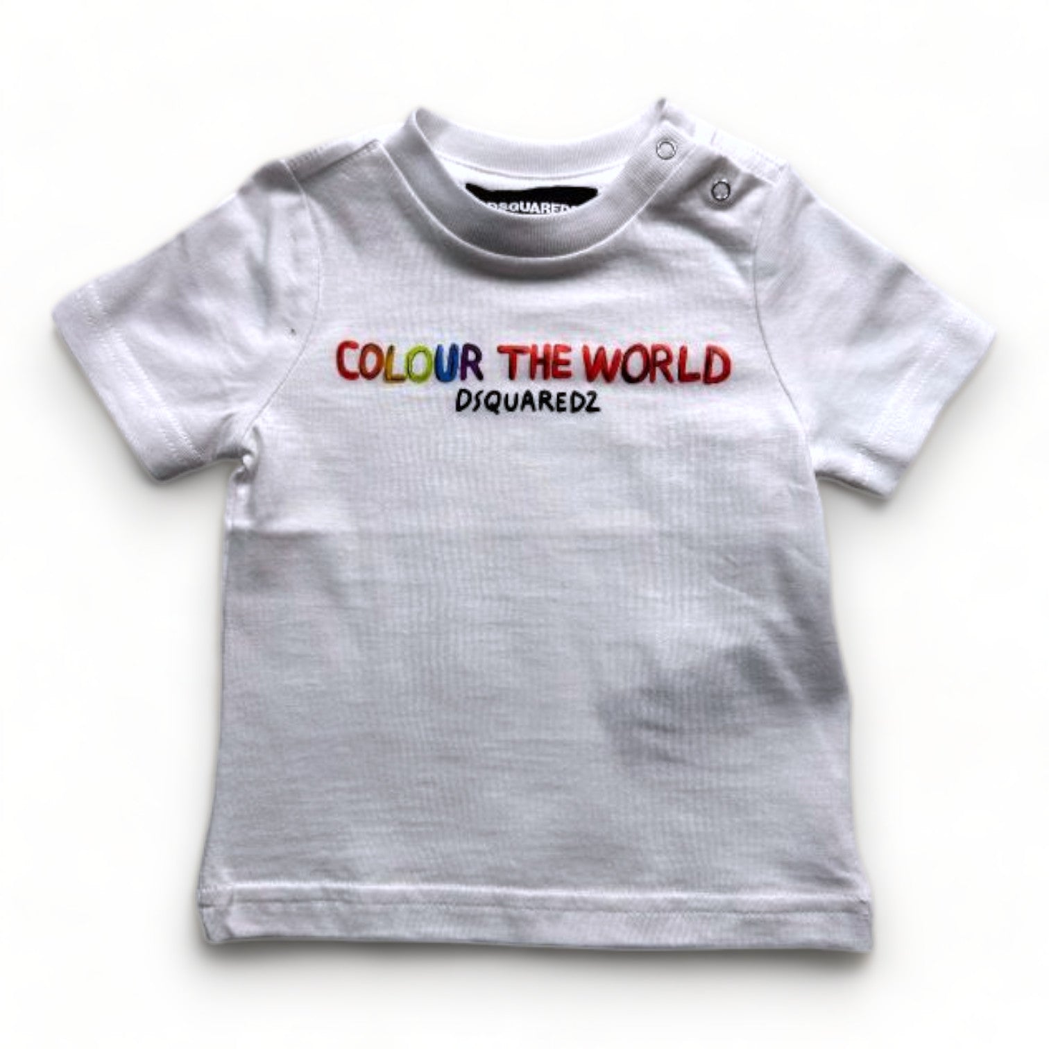 DSQUARED2 - T-shirt blanc avec imprimé - 3 mois