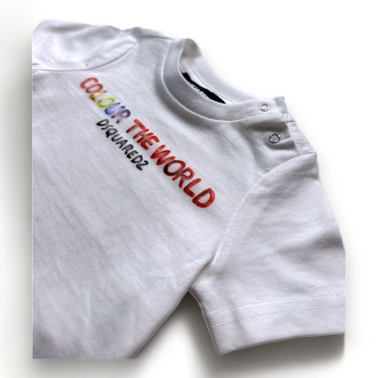 DSQUARED2 - T-shirt blanc avec imprimé - 3 mois