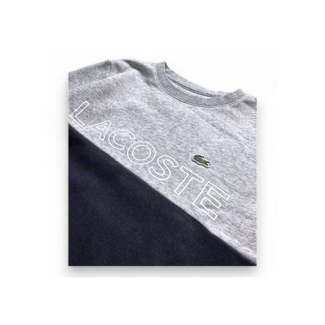 LACOSTE - Sweat gris et bleu marine - 12 ans