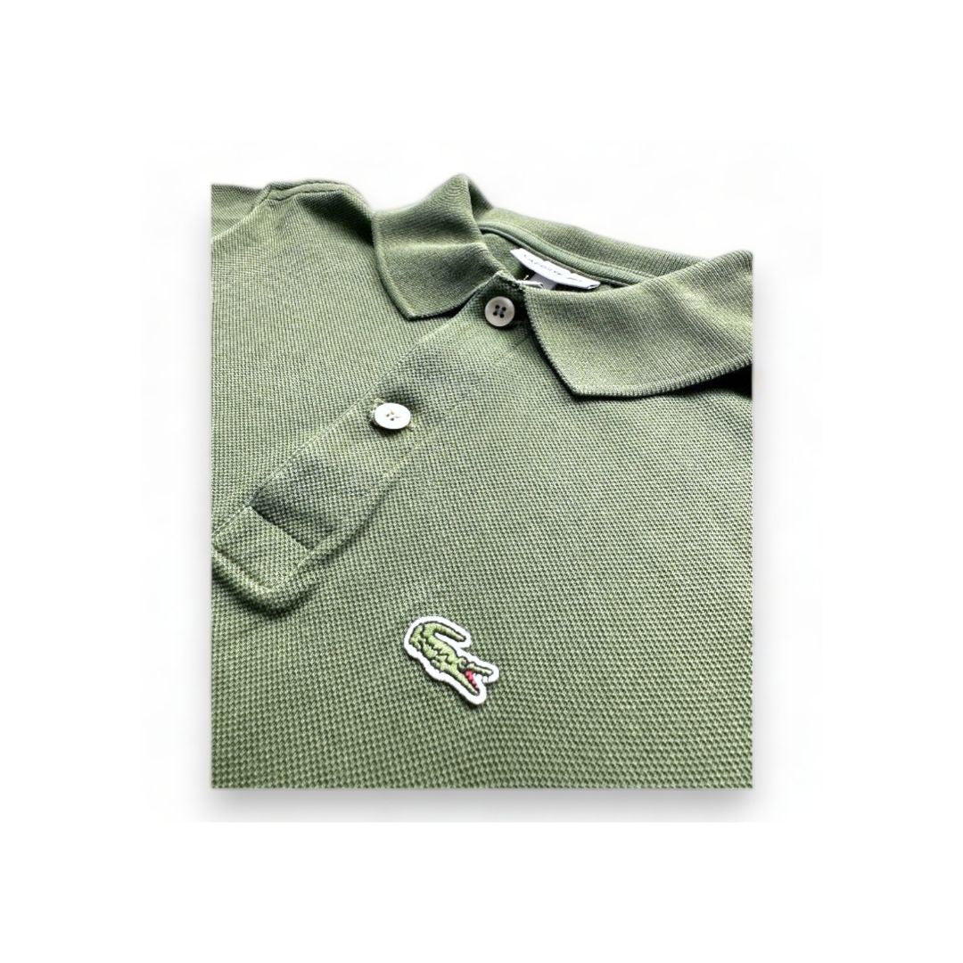 LACOSTE - Polo uni vert kaki - 12 ans