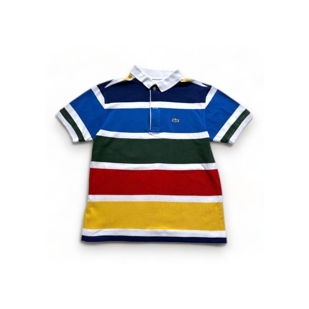 LACOSTE - Polo rayé multicolore - 12 ans