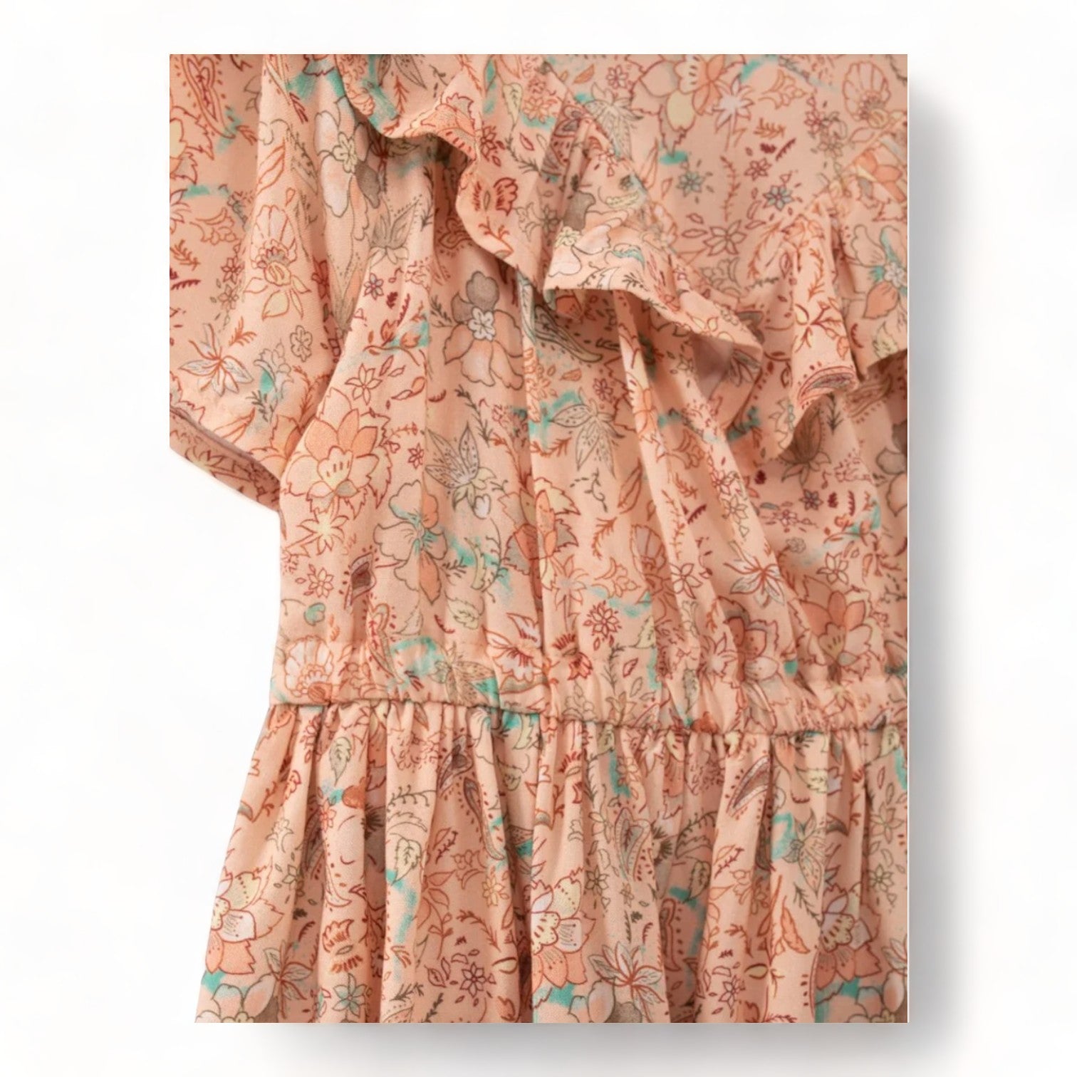 IKKS - Robe manches courtes rose à imprimé floral - 3 ans