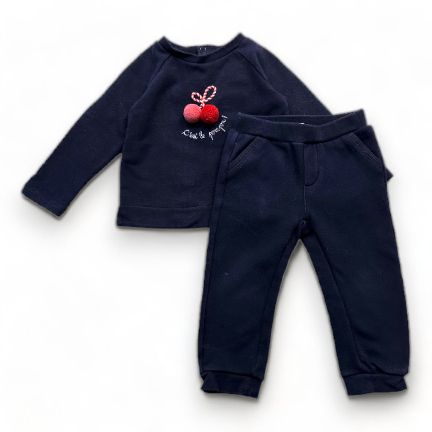 JACADI - Blaues Sweatshirt und Jogginganzug - 2 Jahre