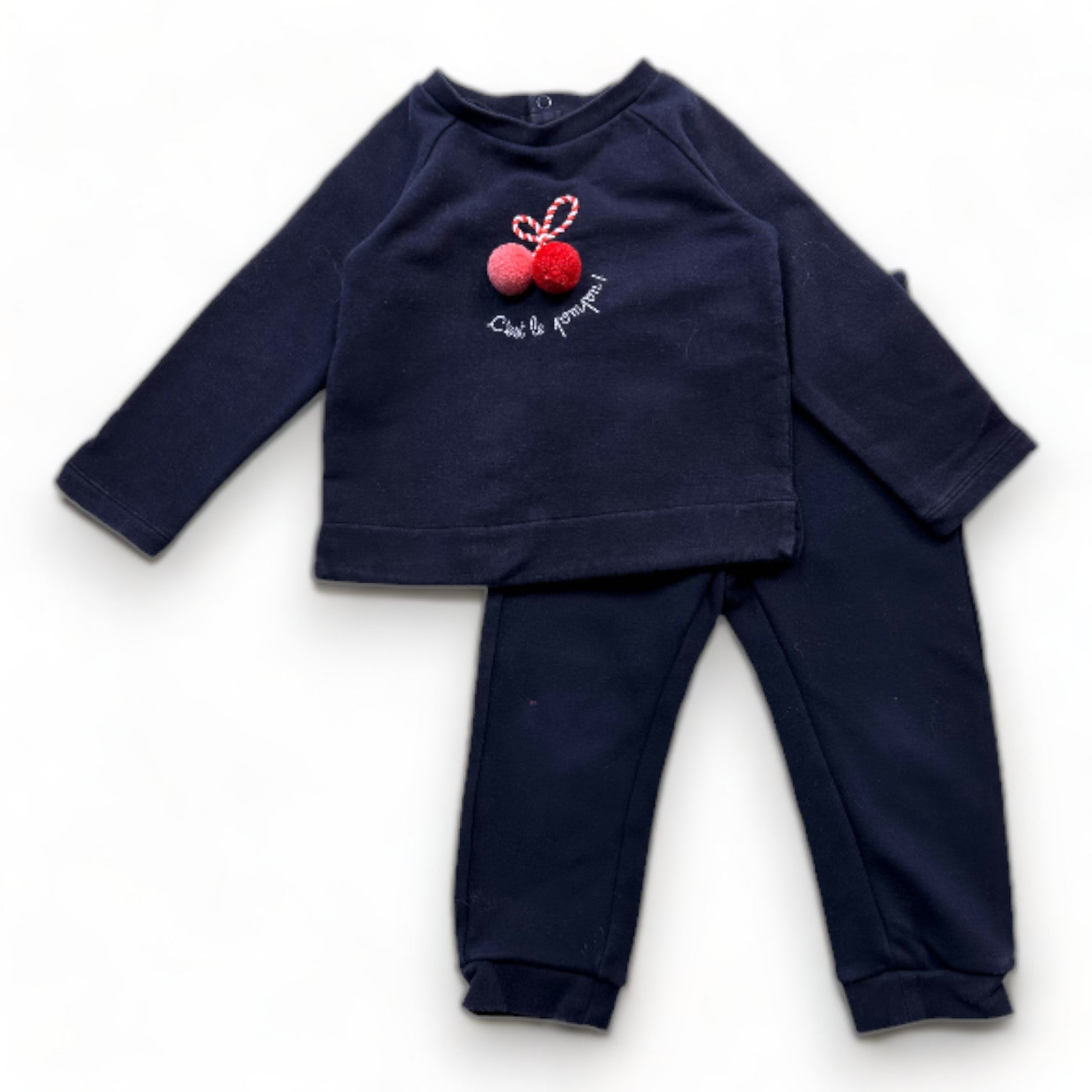 JACADI - Blaues Sweatshirt und Jogginganzug - 2 Jahre