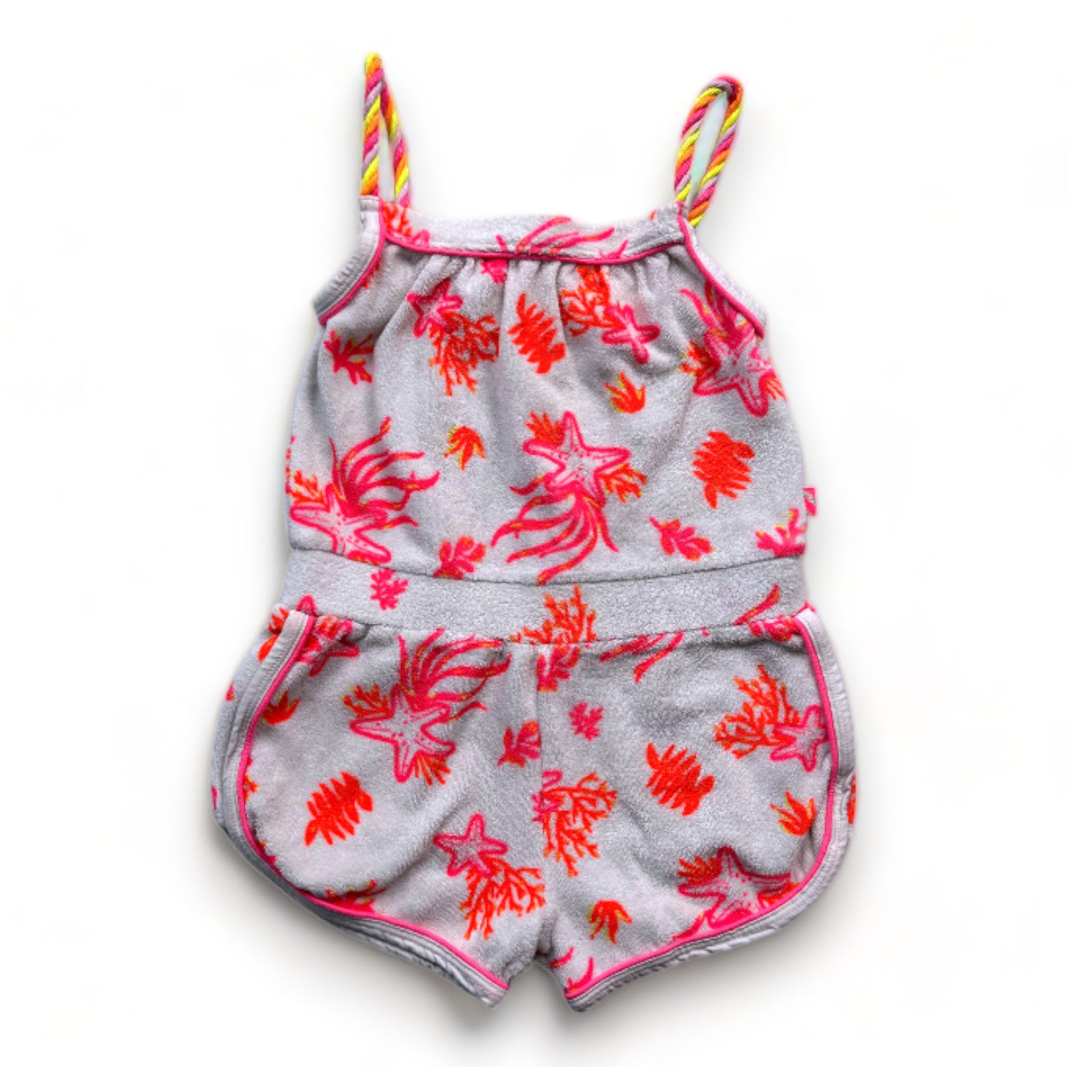 BILIE BLUSH - White patterned terrycloth playsuit - 4 years