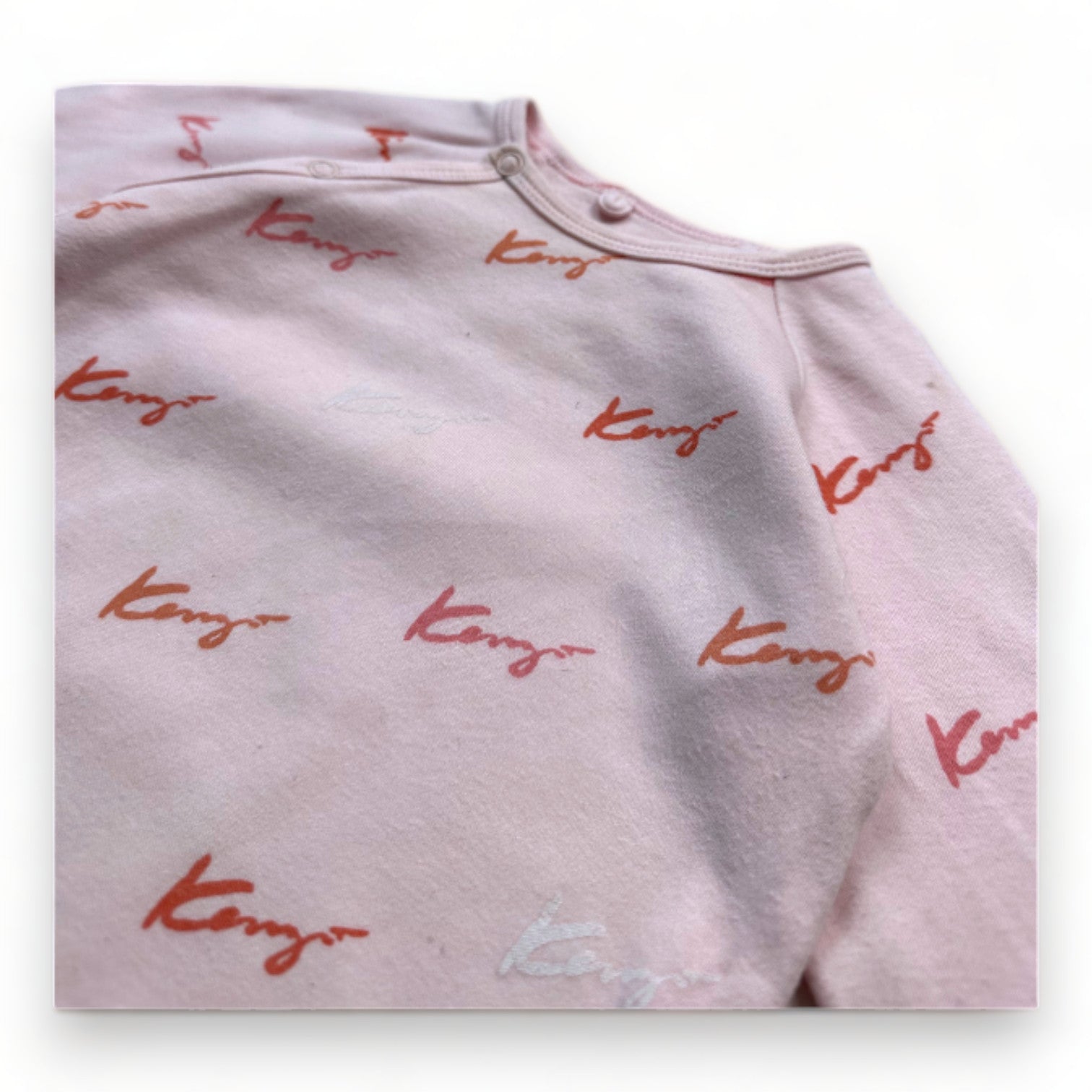 KENZO - Pyjama rose avec imprimés "Kenzo" - 12 mois