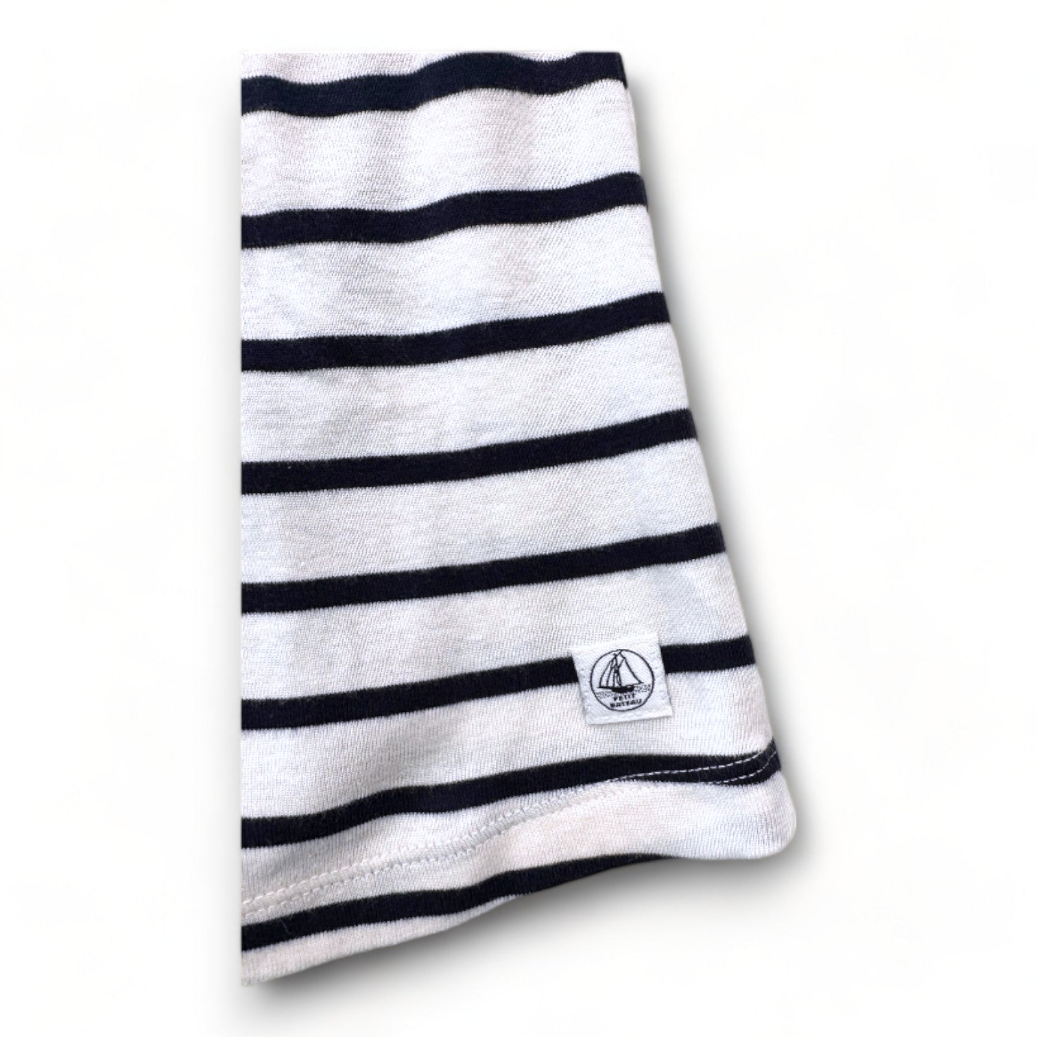 PETIT BATEAU - Robe bleue et blanche à rayures - 6 mois