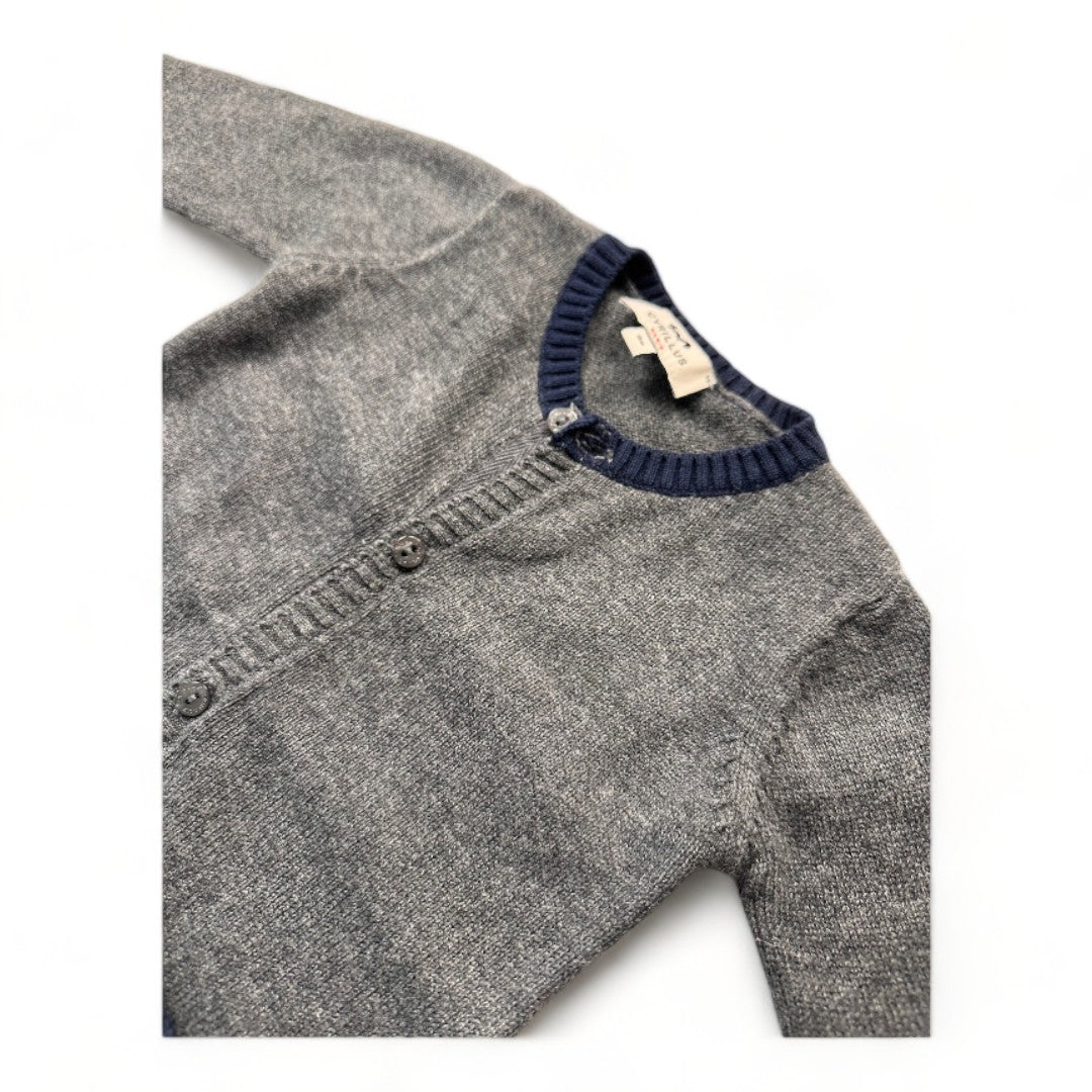 CYRILLUS - Combinaison grise et bleue - 6 mois