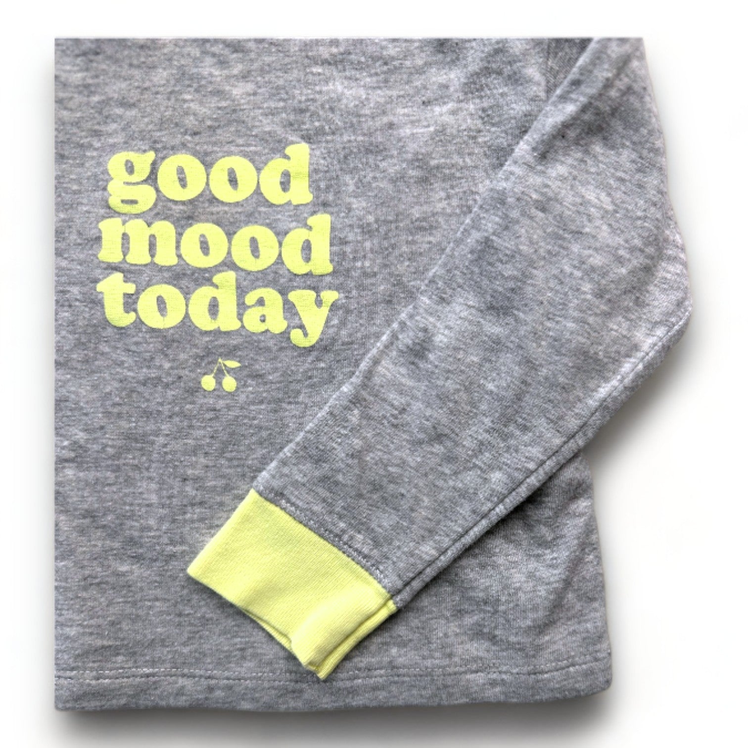 BONPOINT - Graues Langarm-T-Shirt mit Aufdruck - 12 Monate