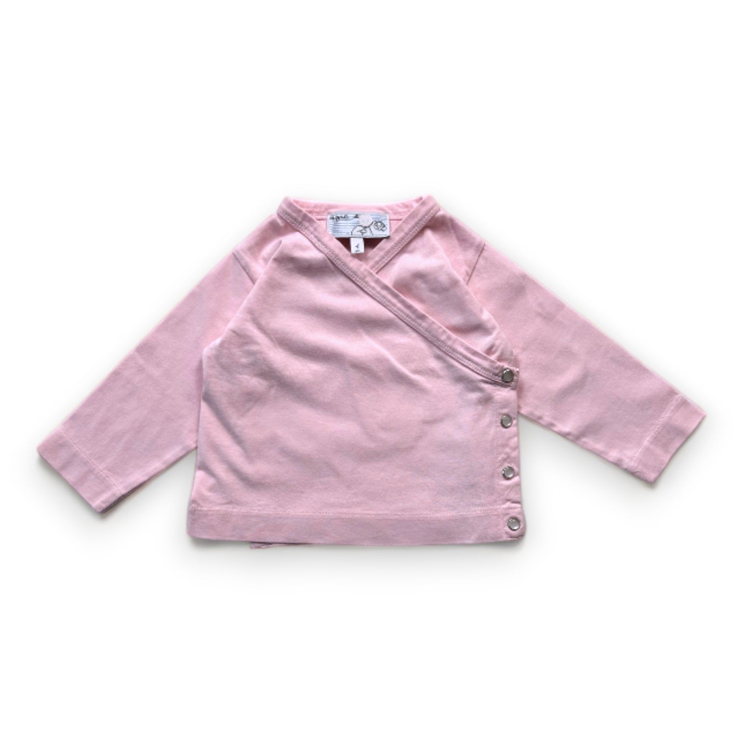 AGNÈS B - T-shirt à manches longues rose - 12 mois