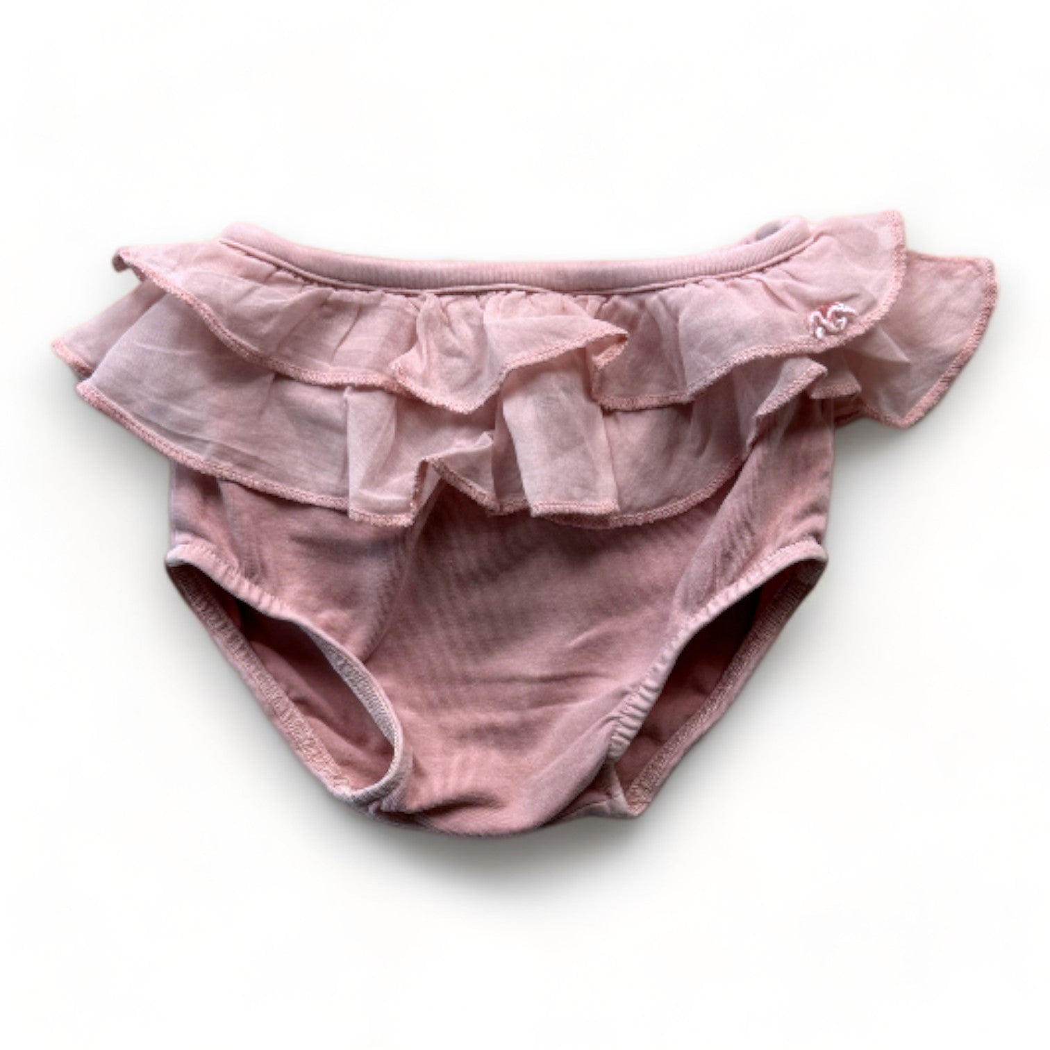TOCOTO VINTAGE - Pink bloomers with ruffles - 6 months