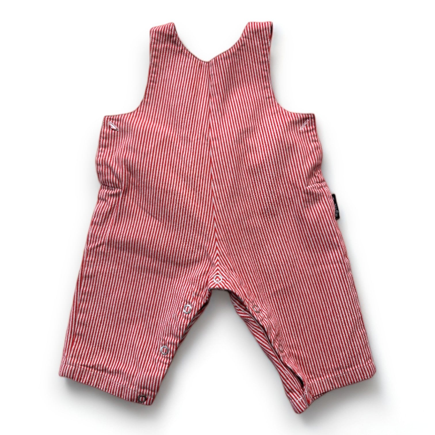 AGNÈS B - Salopette rouge et blanche - 12 mois