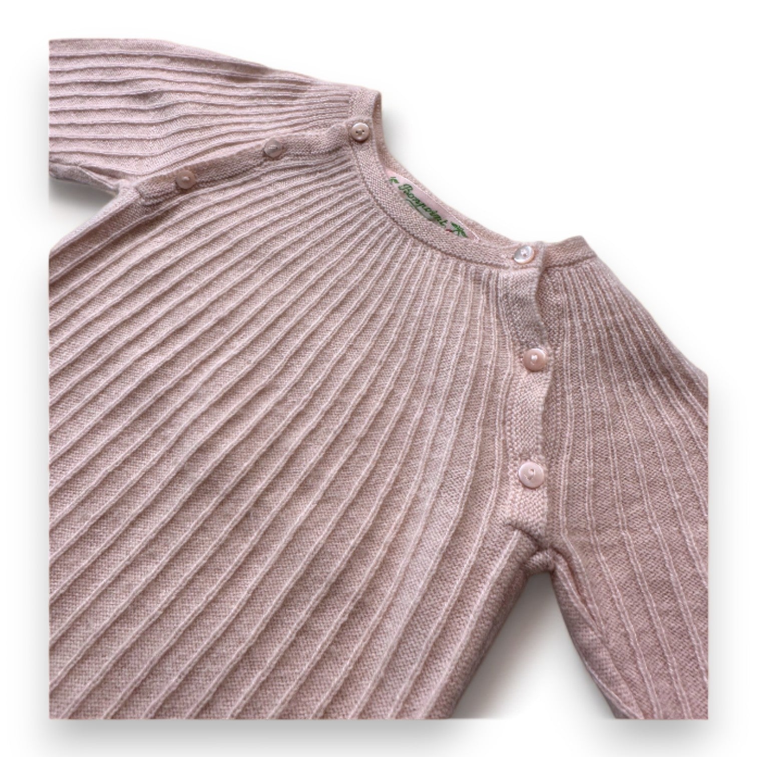 BONPOINT - Rosa Kaschmir-Overall - 12 Monate