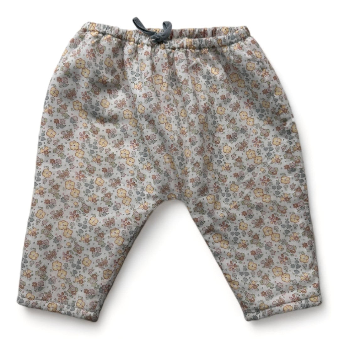 CYRILLUS - Weiße Hose mit Blumenmuster - 9 Monate