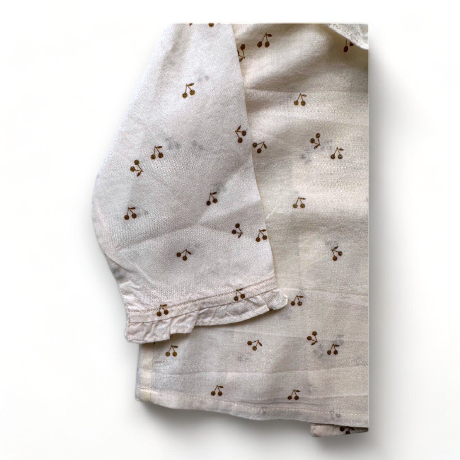 BONPOINT - Cremefarbene Bluse mit Kirschen-Print - 3 Monate