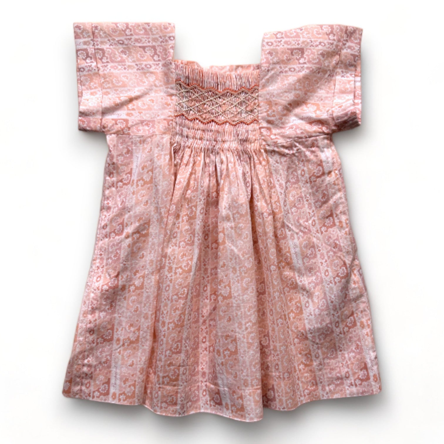 BONPOINT - Rosa Kleid mit Stickerei - 6 Monate