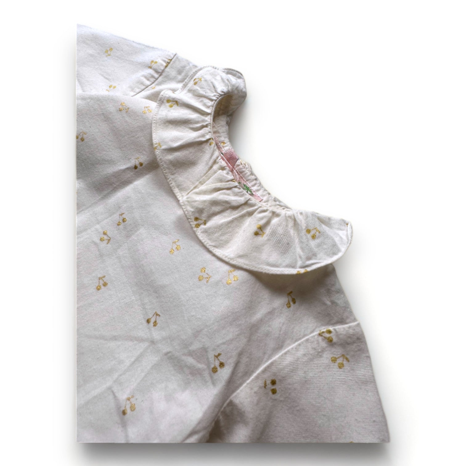 BONPOINT - Weiße Bluse mit Kirschen-Print - 1 Monat