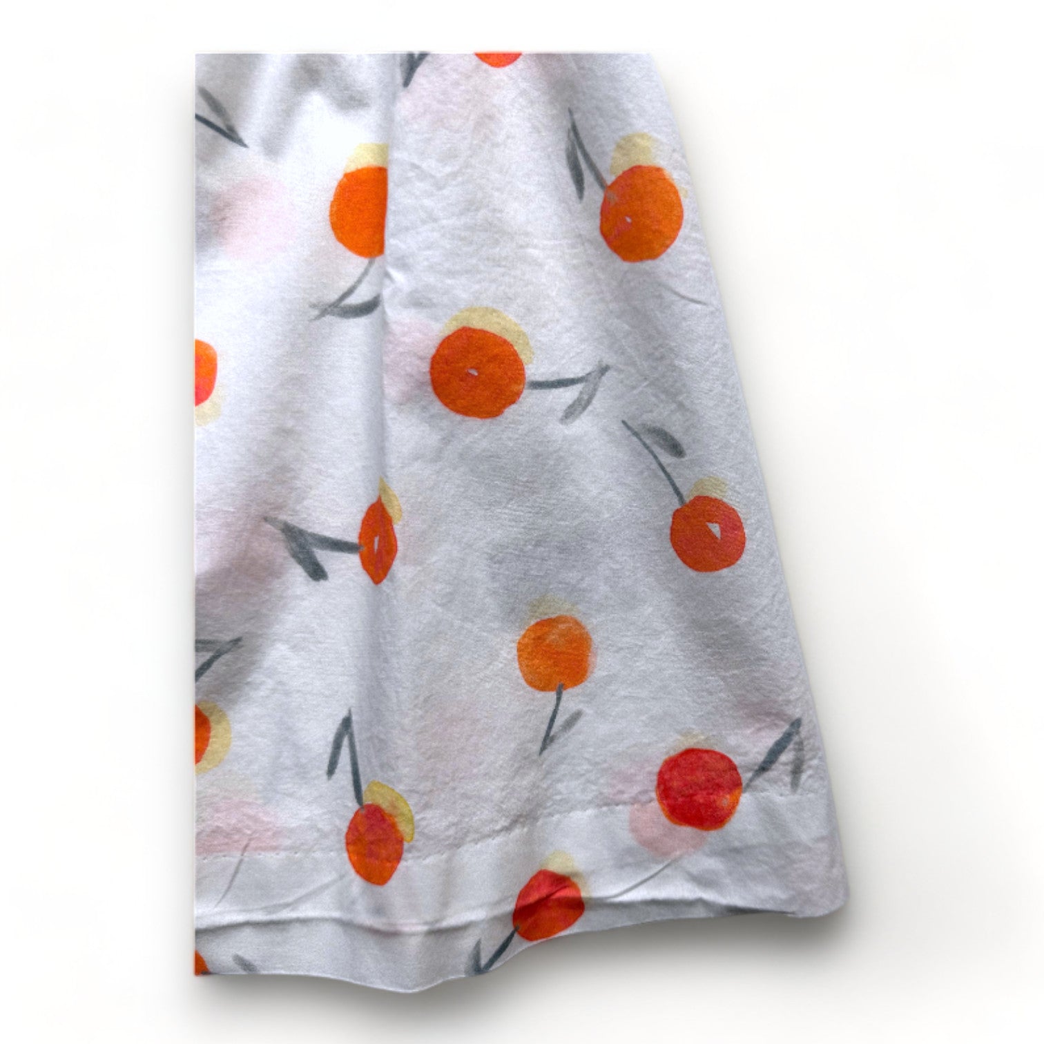 BONPOINT - Weißes Kleid mit orangenen Prints - 12 Monate