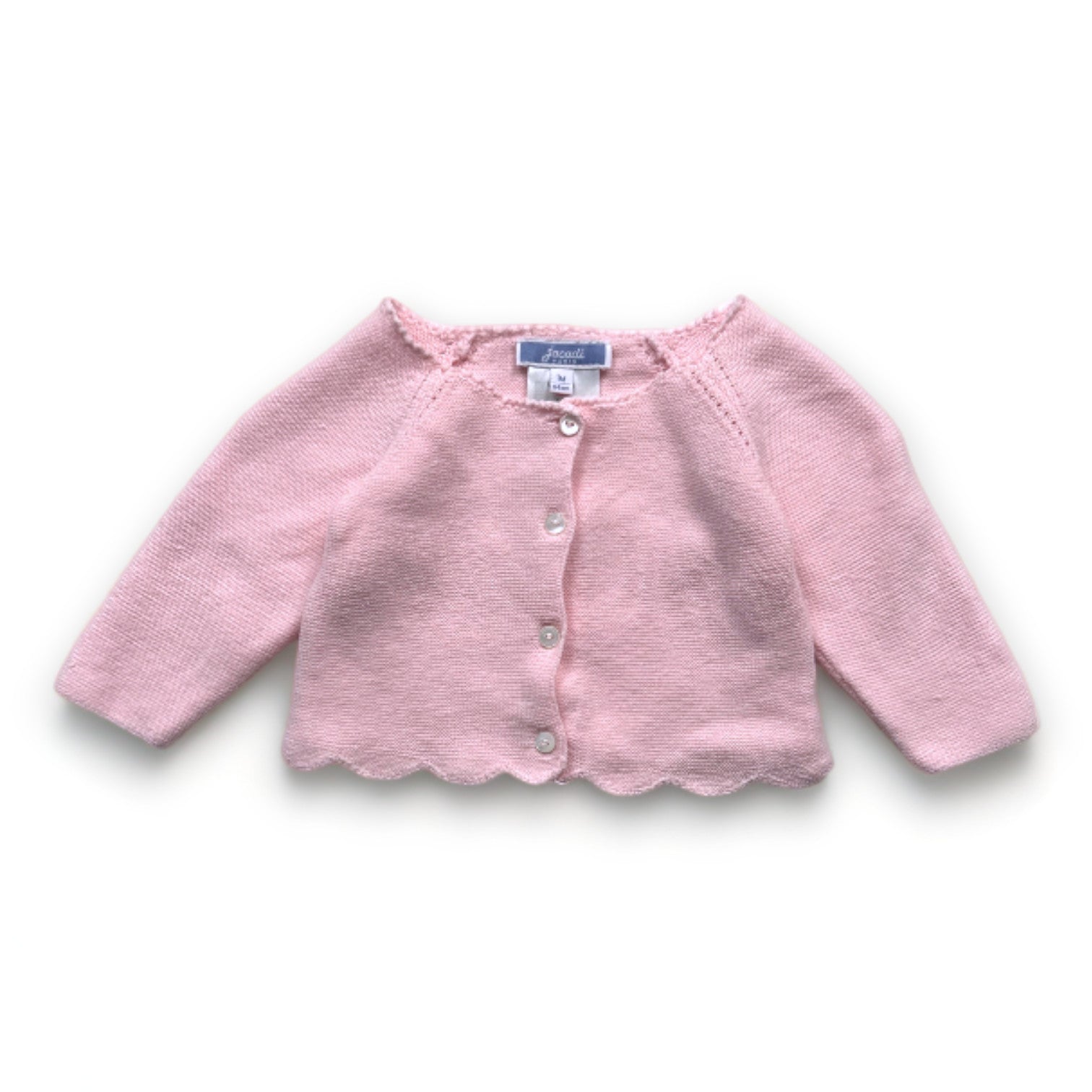 JACADI - Rosa Strickjacke - 1 Monat