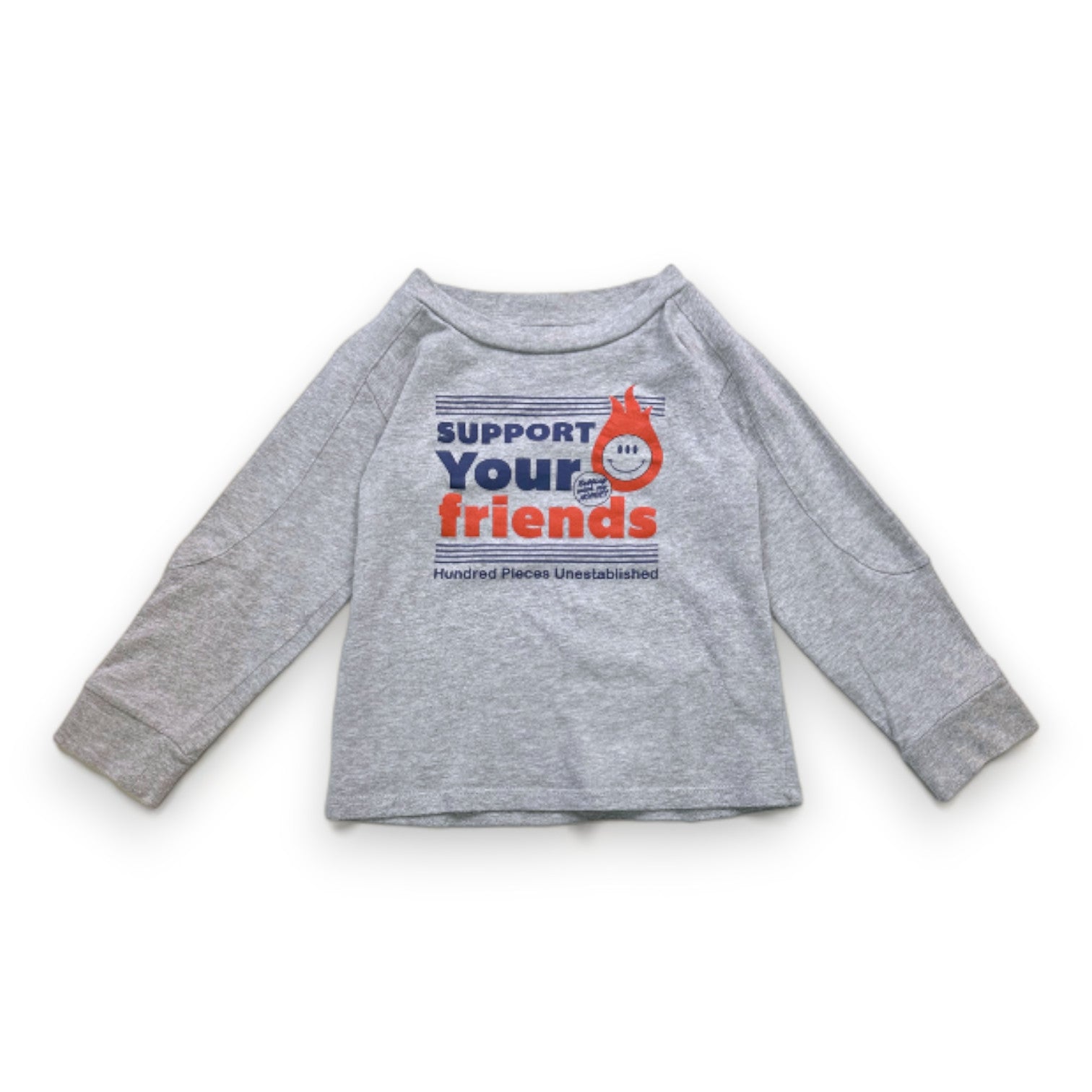 HUNDRED PIECES - T-shirt à manches longues gris avec imprimé - 3 ans
