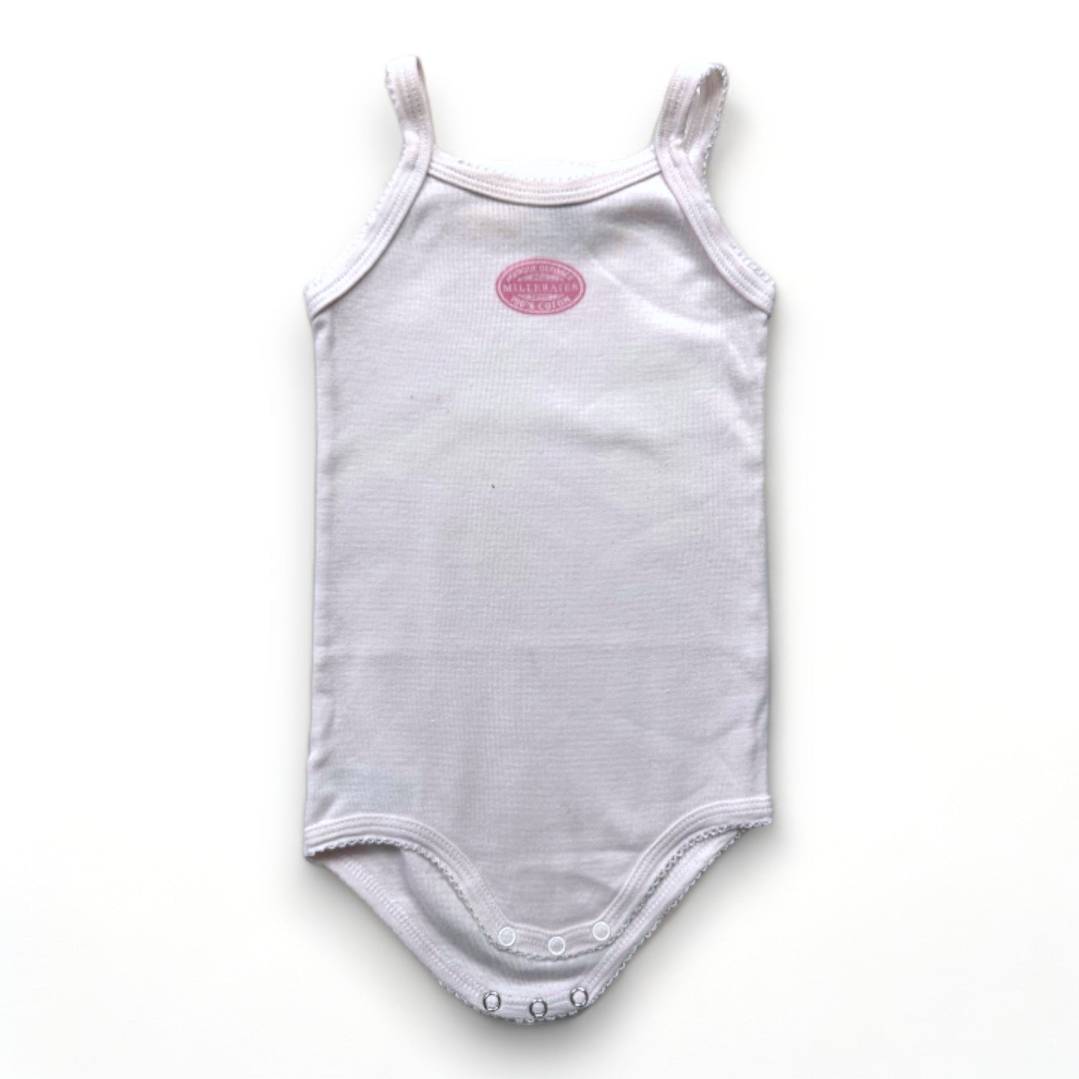 PETIT BATEAU - Rosa-weiß gestreifter Body - 12 Monate