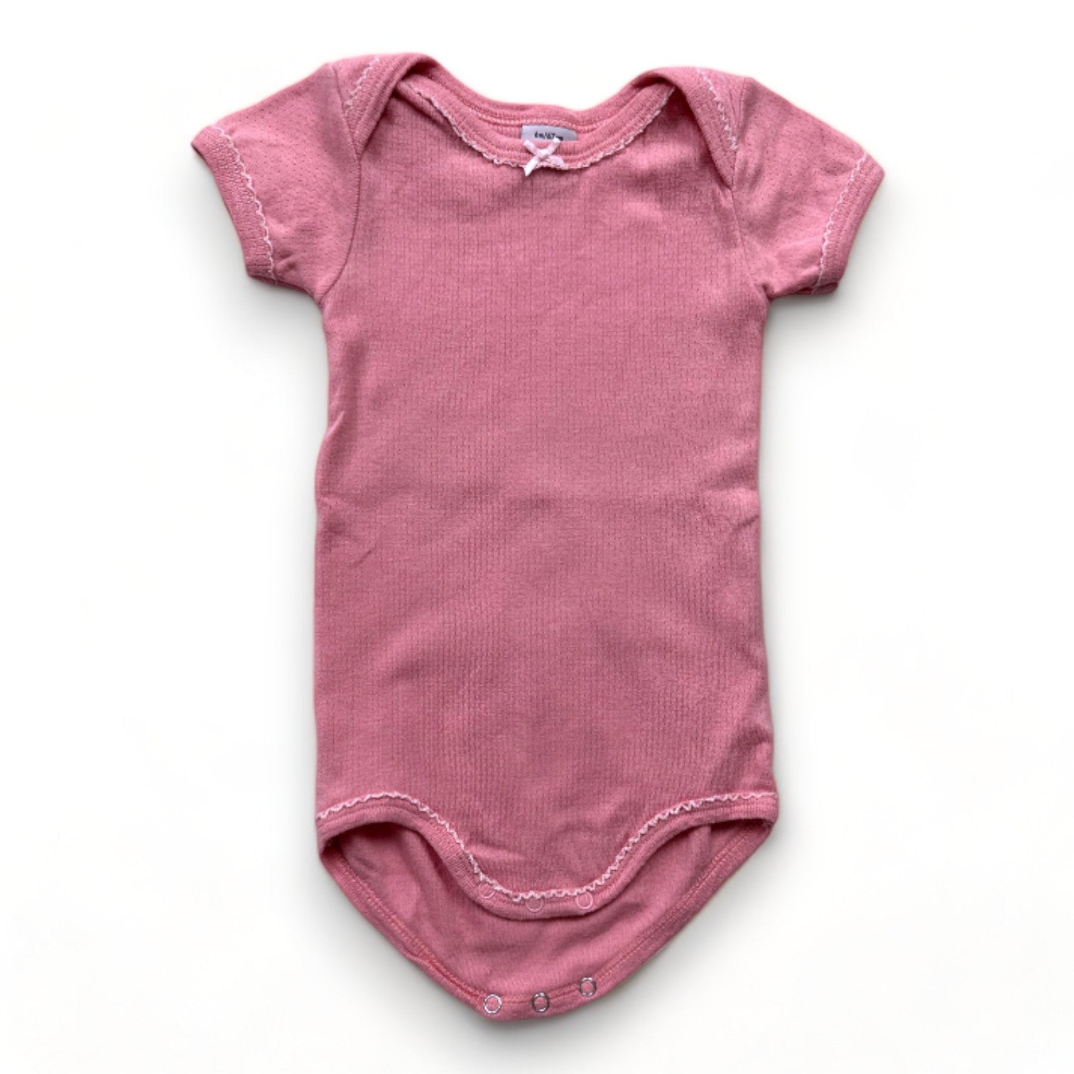 PETIT BATEAU - Rosa Kurzarm-Body - 6 Monate