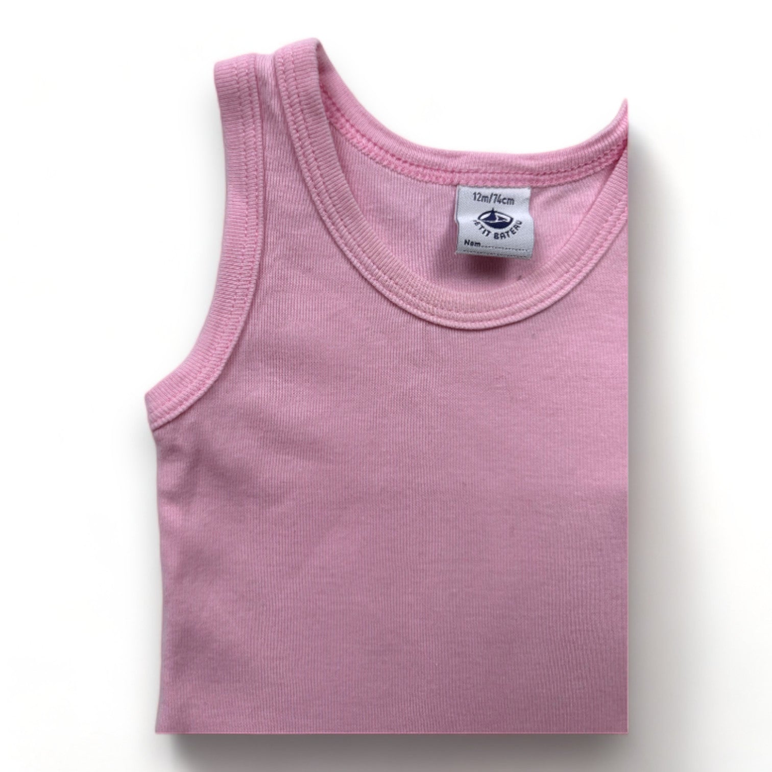 PETIT BATEAU - Rosa Kurzarm-Body - 12 Monate