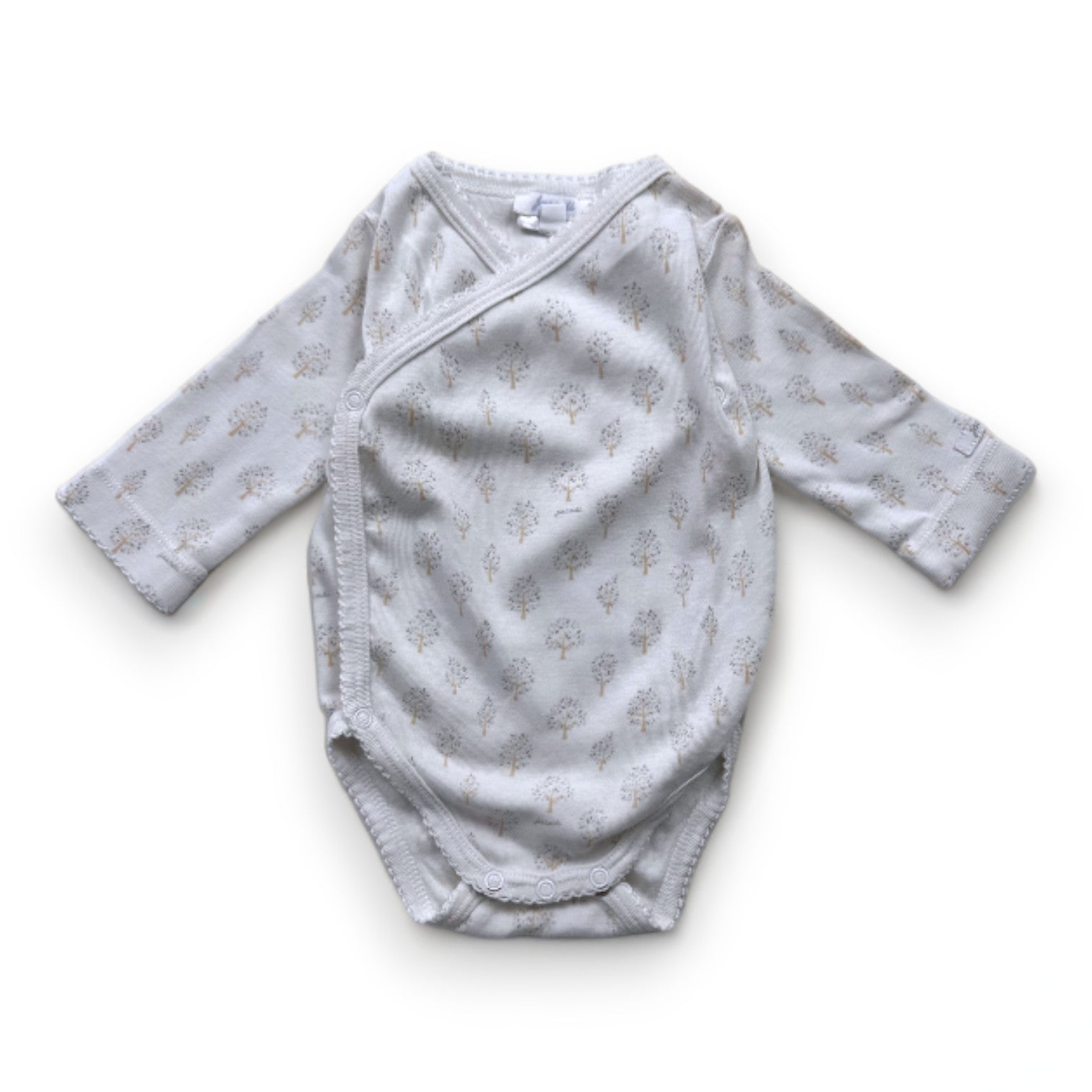JACADI - Weißer Body mit Baumprint - 3 Monate