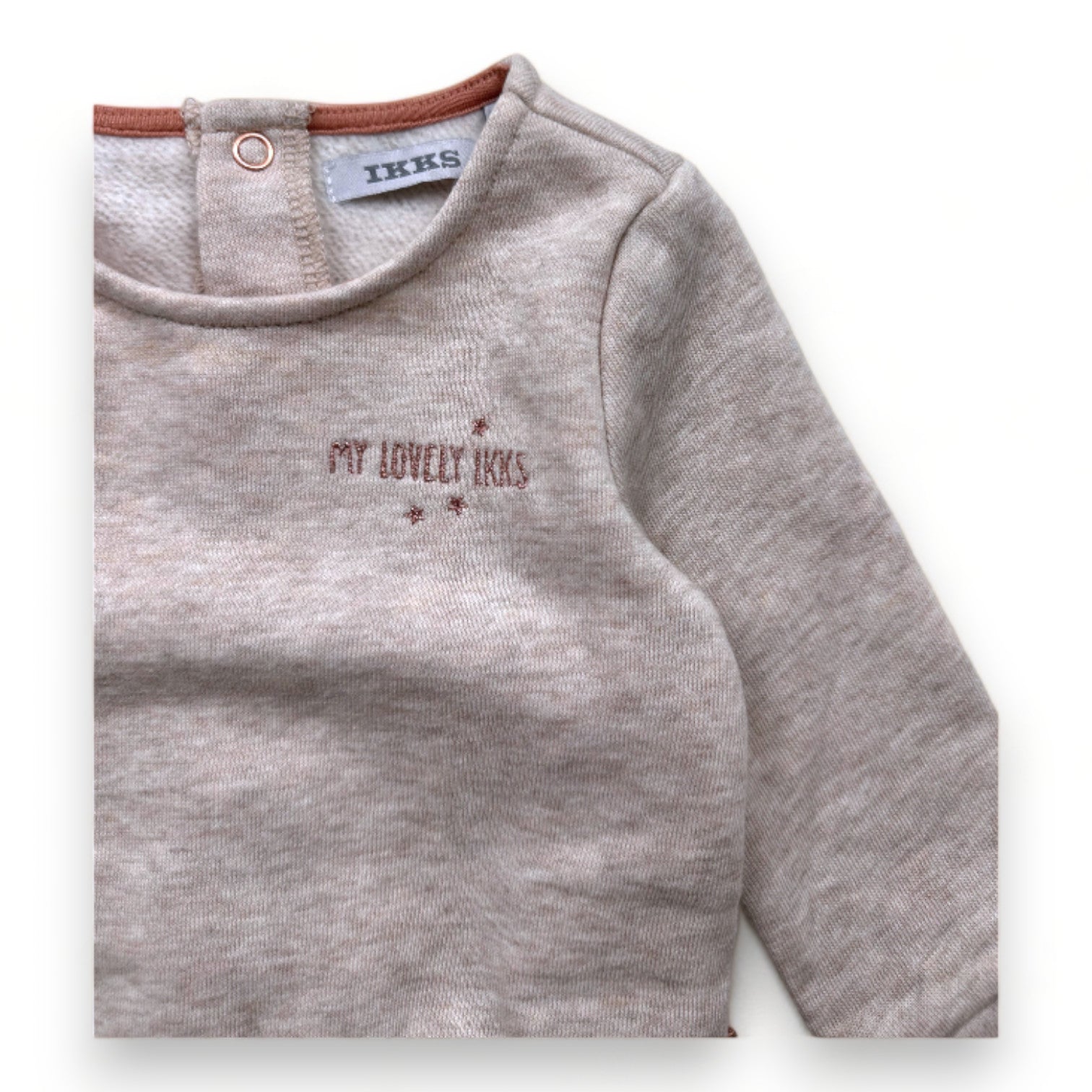 IKKS - Cremefarbenes und rosa Kleid - 6 Monate