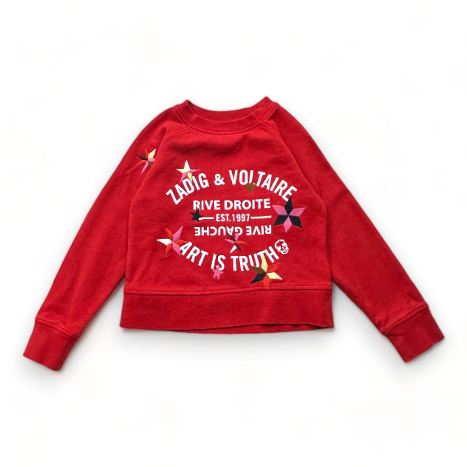 ZADIG &VOLTAIRE - Sweat rouge avec imprimés - 6 ans