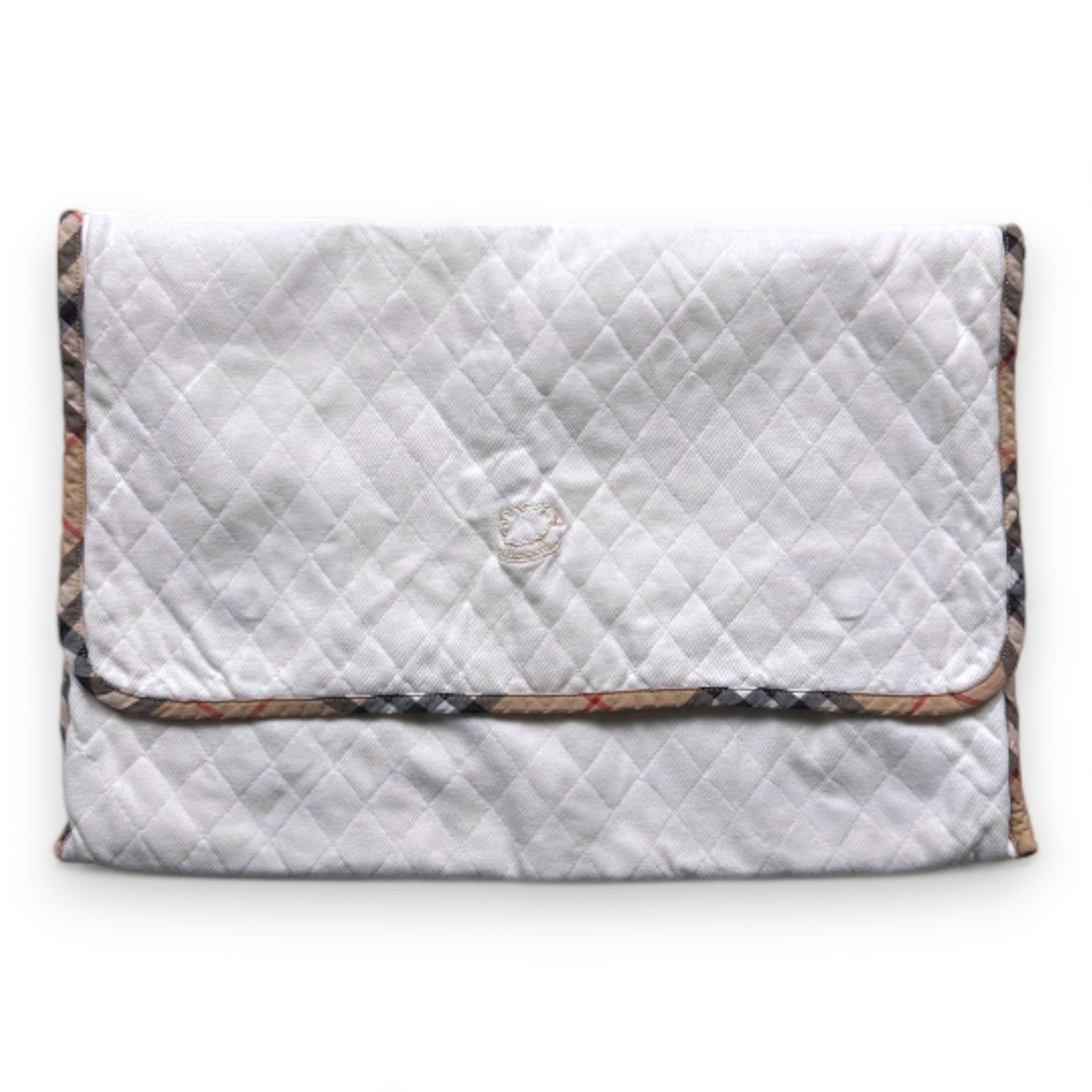 BURBERRY – Weiße gesteppte Clutch – Einheitsgröße