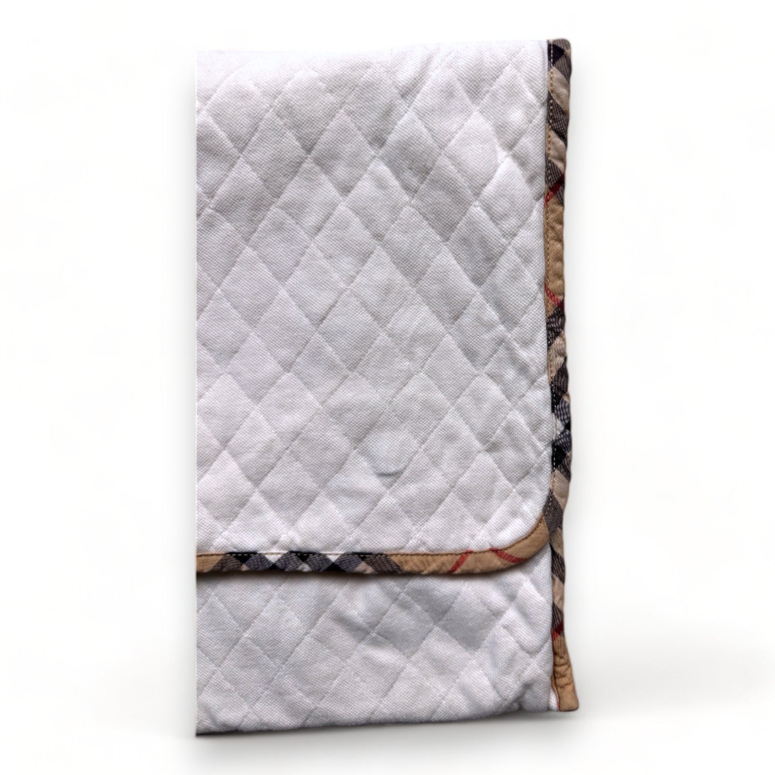 BURBERRY – Weiße gesteppte Clutch – Einheitsgröße